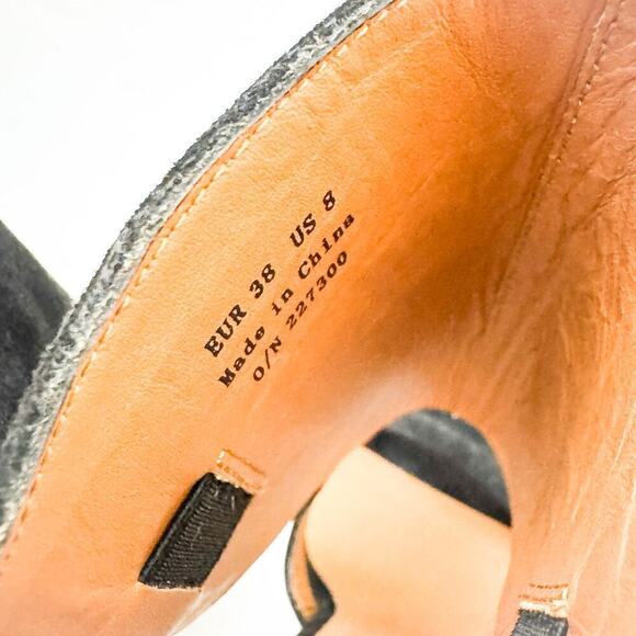 & Other Stories Black Heels Suede Ankle Cuff Sandals Stiletto EU 38 US8 NWOB - Picture 3 of 7